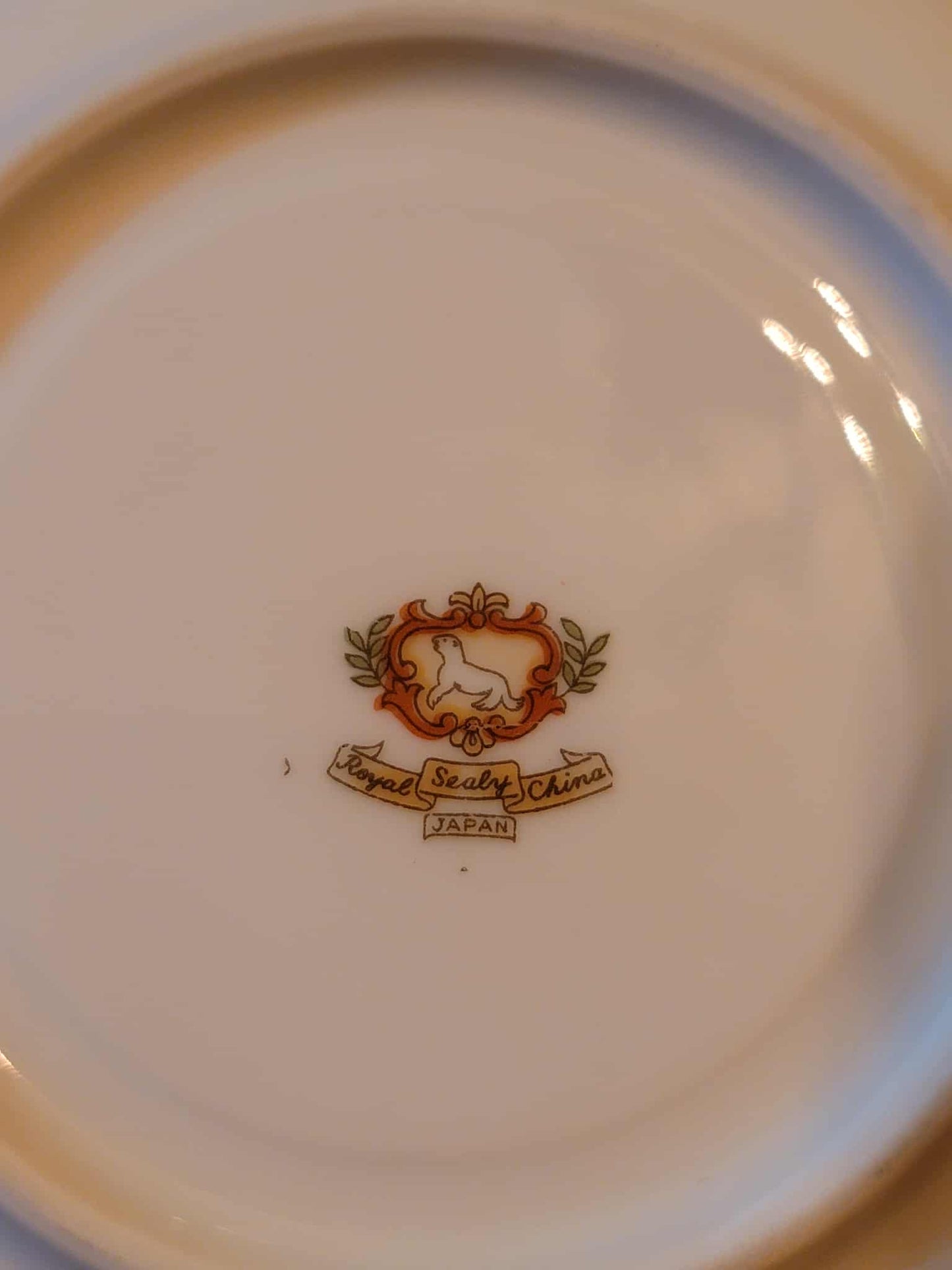 Antique Royal Sealy Iridescent Mint Green Teacup and Saucer Set