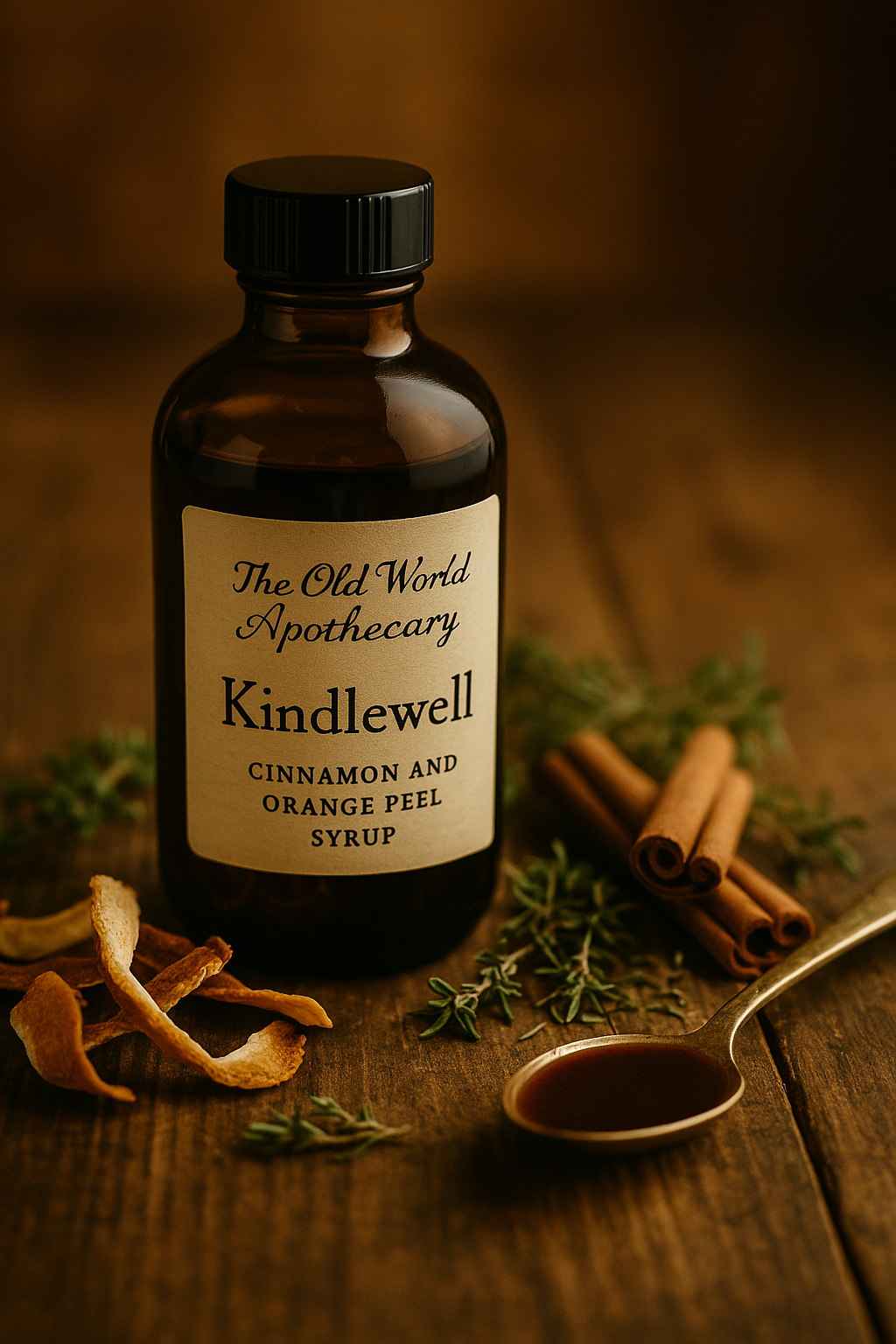 Kindlewell Cinnamon and Orange Peel Molasses Syrup 8 oz